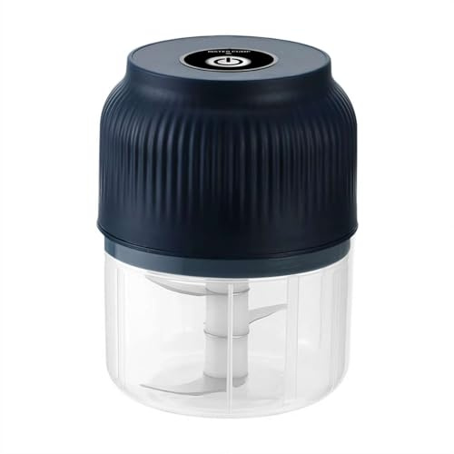 Picador de ajo eléctrico, procesador de alimentos recargable para ajo, jengibre, cebolla, carne, verduras, chile, mini picador de alimentos portátil para el hogar y cocina, 2025 nuevo (negro)