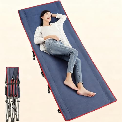 Campingbetten für Erwachsene mit Tragetasche, Tragbares Klappbett zum Schlafen, Folding Bed, Unterstützt 550 Lbs, Gefaltetes Bett mit Metallrahmen, Spart Platz und Erfordert Keine(70CM)