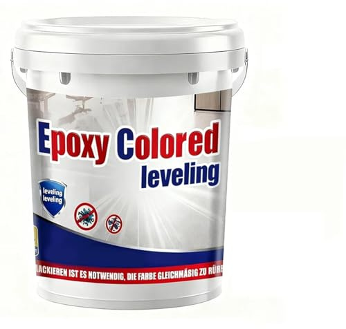 Epoxy Sand Floor Paint, Epoxy Floor Paint, High Gloss Marble Finish Epoxys Floors Coating, Suitable For Indoor And Outdoor (Primer,Cover 70 sq. ft)