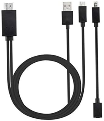 Black Universal MHL Micro USB to HDMI Cable Adapter 1080P HD TV Adapter for Android Phone