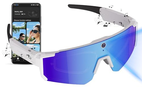 QQCHGOL 2026 Occhiali Smart con Videocamera AI 4K con stabilizzazione | con Bluetooth, controllo vocale, riconoscimento oggetti, occhiali polarizzati ChatGPT