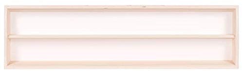 Alsino Vitrine Spur HO & N, Regal H0 60 cm 2 Fächer mit Nuten Holz Vitrinenschrank Setzkasten Sammlervitrine für Züge Modelleisenbahn Eisenbahn (V-60.2A)
