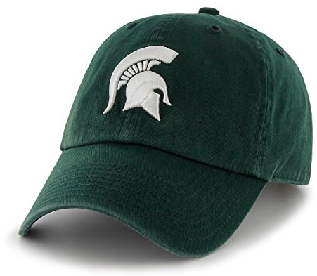 47 NCAA Michigan State Spartans Men's Clean Up Cap, Dark Green, One Size