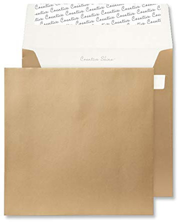 Blake Creative Shine 513 Quadratsicher Briefumschläge Haftklebung Gold Metallic 220 x 220 mm - 130g/m² | 250 Stück