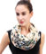 Lina & Lily Damen Loop Schal Rundschal Schlauchschal Schmetterling (Beige)