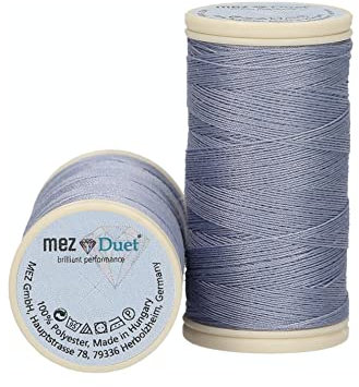 MEZ Duet Stärke 100 4645100-04042 grau Nähgarn, 100 % Polyester, 100m