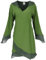 GURU SHOP Wickeltunika mit Zipfelkapuze, Tunika im Lagenlook - Lemon/dunkelgrün, Damen, Size:L