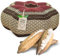 Livasia Meditationskissen Stern groß - Ø 40x20cm - Yogakissen mit Kapok, Pouf, Bodenkissen sternförmig Yoga Zen Meditation, Zafukissen Garten Balkon, Sitzkissen handgefertigt (Weinrot)