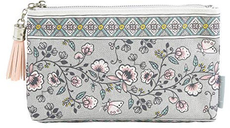 Kosmetiktasche Schminktasche Make Up Bag mit Quaste Vintage