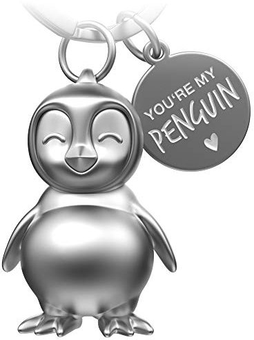 FABACH Pinguin Schlüsselanhänger Frosty - Pinguin Glücksbringer Geschenke Freundin oder Freund - Partner Geschenk Liebe Schlüsselanhänger zu Geburtstag, Jahrestag - Gravur You're my penguin