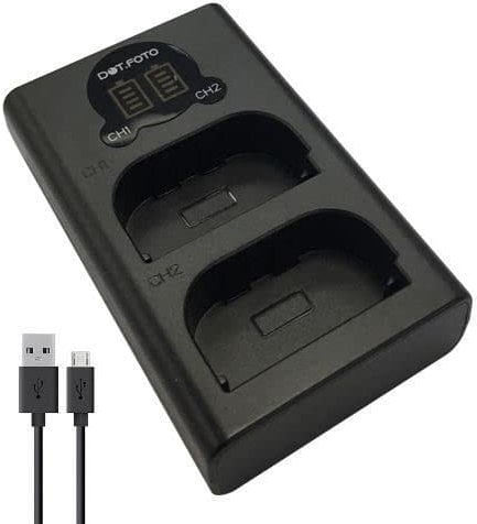 Dot.Foto NP-W235 Fast USB LCD Dual Battery Charger (BC-W235 type) for Fujifilm GFX 50S II, GFX 100S, GFX100 II, X-H2, X-T4, X-T5, X-S20