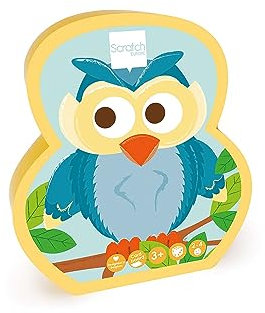 Puzzle für Kinder, Würfelspiel ab 3 Jahren, Eule
