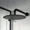 Bathroom Black Matt Round Rainfall Modern Overhead Shower Slim Head 250mm