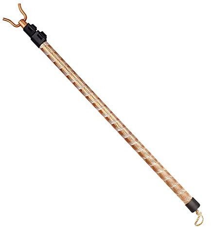 Varilla de Gancho retráctil de Acero Inoxidable, Gancho Ajustable para Armario, Mango telescópico, Gancho para Ropa, Barra de Gancho Adecuado para guardarropa, tendedero, Percha de 150 cm (púrpura)