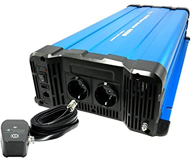 SOLARTRONICS FS4000DR Spannungswandler 24V 230V 4000 Watt - Reiner Sinus Wechselrichter 24V auf 230V für Wohnwagen & Wohnmobil - 8000W Spitzenleistung - mit Schuko, USB Anschluss & Fernbedienung