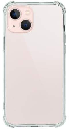 QUITECO Hülle für iPhone 13, Handyhülle Transparent Silikon, Durchsichtig Verstärkte Ecken