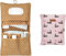 HAMUR HOME Windeltasche Organizer und Kosmetiktasche 2in1 - Kleine Wickeltasche für Unterwegs Mamas Windeln Creme Tücher Baby Organizer (Swan)