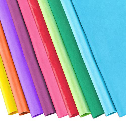 30 Stück farbige Seidenpapierbögen zum Verpacken | 66 cm x 50 cm einfarbiges Krepppapier | Seidenpapier zum Verpacken von Geschenken, Geschenkboxen, Geschenktüten, Verpackungen, Kunst und Handwerk