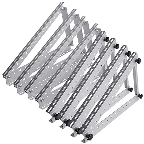 revolt Solarpanel Wandhalterung: 4er-Set verstellbare Aluminium-Solarpanel-Halterung 28 / 71 cm (Solarmodul Halterung Wand, Wand, Photovoltaik Wandmontage)