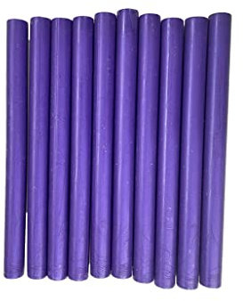 Syntego 10pcs Purple Shimmer Glue Gun Sealing Wax Sticks for Wax Seal Stamping
