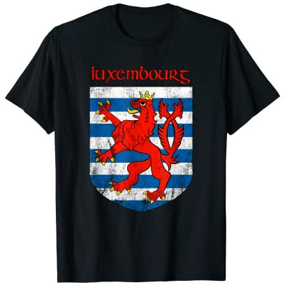 Luxemburg Flagge Letzebuerg Löwe Luxemburg Wappen T-Shirt