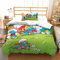 CIFEAR Smurfs Bettwäsche 3D-gedruckte Mikrofaser - Bettbezug Set Mit Kissenbezug,Animation Für Erwachsene Kinder Mit Reißverschluss Single（135x200cm）
