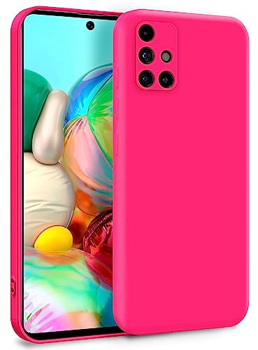 MyGadget Cover per Samsung Galaxy A71 4G - Custodia in Silicone Morbido a Doppio Strato – Case con Protezione Fotocamera & Fodera Interna Antigraffio - Rosa magenta