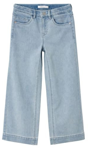 NAME IT Mädchen Nkfrose Hw Wide Jeans 1356-on Noos, Light Blue Denim, 146