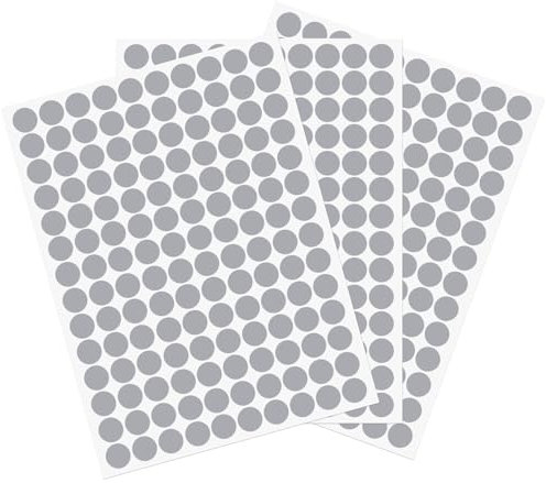 sourcing map 3 Sheet/420Pcs Screw Hole Cover Stickers, 12mm Dia PVC Self Adhesive Covers Caps Dustproof for Wood Furniture Cabinet Shelf Wardrobe, Gray