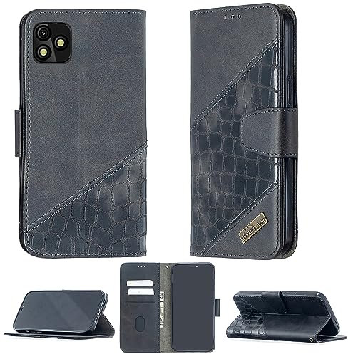 Coque Generic pour Logicom LINK - Étui Housse Case Support BF04 Black - Cuir PU avec Silicone Ring et Scellage des Bords - Black