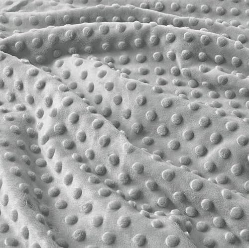 Textrend Microfaser-Plüsch - Minky-Stoff als Meterware - Stoff Shorty als Meterware in vielen Farben - Textilien 1x1.60m - Stoffe Meterware (Hellgrau)