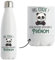 Bouteille Gourde Isotherme Prénom personnalisable bas les pattes | Thermos idée cadeau personnalisé drôle et original (Panda)