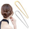 2 Stk Haarnadel Haarnadeln Groß Metall U-Förmige Haarnadel Haarpin 2 Zinken Hochsteckfrisur Chignon Pins Haarnadeln U-Förmig Französisch Stil Haar Hochsteckfrisuren Für Frauen Mädchen (Gold & Silber)