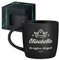 Maverton Tazza da caffè latte o tè in ceramica - 400 ml - Incisione personalizzata - Bicchiere con manico per bevande per Lei - Tazze da colazione per compleanno donna - Interno nero - regina
