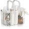 Paniers De Douche Transparents Avec Poignées, Panier De Douche En Plastique Pour Salle De Bain, Design Creux, Support De Douche Portable, Grande Capacité, Fourre-tout, Organisateur De Rangement, Bac D