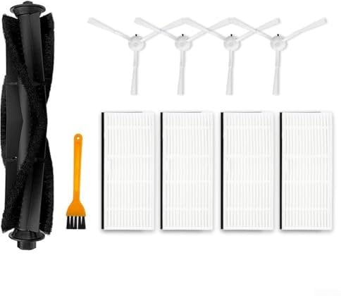 10 pezzi di ricambio per robot aspirapolvere per Ultenic per T10, accessori, 1 spazzola principale + 4 filtri per aspirapolvere + 4 spazzole laterali + 1 spazzola per la pulizia
