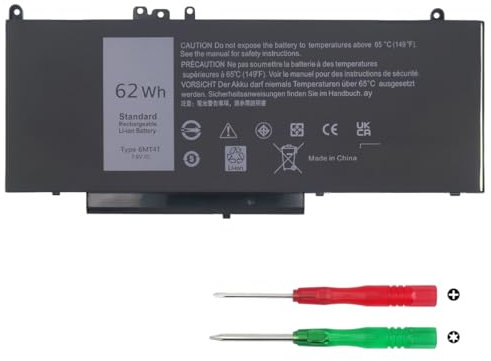 6MT4T Batterie Compatible avec Dell Latitude E5470 E5570 E5270 5470 5570 Precision 15 3510 M3510 P23T001 P48F001 pour 7V69Y TXF9M 79VRK HK6DV avec 7.6V 62Wh
