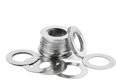 50piezas 8mm×12mm×0.3mm Arandela plana de acero inoxidable ultradelgado 304, arandela plana de ajuste de hueco del eje