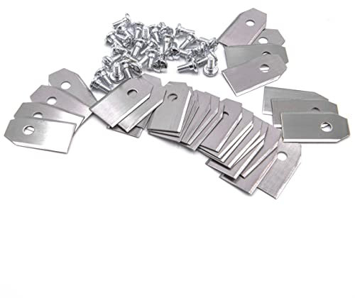 vhbw 30x Ersatz-Messer kompatibel mit Yard Force Compact 400Ri, EasyMow 260B, Compact 400RiS Rasenmäher - Ersatzklinge Silber, Stahl
