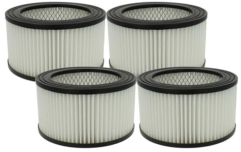 vhbw 4x Filtro compatible con Cecotec Conga PowerAsh 1200 aspirador de ceniza - filtro Hepa negro blanco