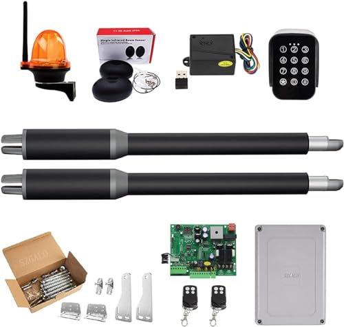 KANBUN Automatic Gate Opener Kit 200KGS Automatic Dual Arms Electric Swing Door Gate Opener Operator Motor Actuator Closer Swing Gate Opener for Access Control (Color:C)