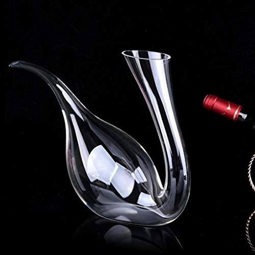 Wine Decanter, Hand Blown Lead Free Crystal Glass, Swan Duck Shape, Red Wine Decanter, 1500ml Transparent Carafe