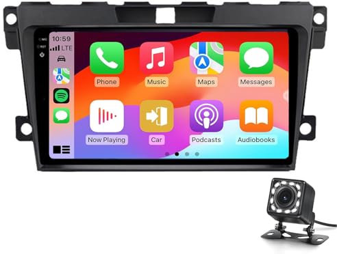 9 Zoll Drahtloses Auto-stereo Für Cx-7 2008-2015 Mit Carplay Und Android Auto, Tragbarer Touchscreen-gps-navigation Für Auto-audioempfänger Mit Bluetooth, Airplay, Aux + Backup-kam(Color:8-Core 2+32G)