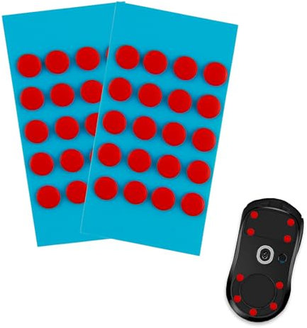Aisikoo Lot de 40 patins de souris pour Wallhack Pro, Superglide Performance sur tapis de souris en verre, patins fins de 0,6 mm pour un contrôle maximal et une glisse sans effort, pieds de souris
