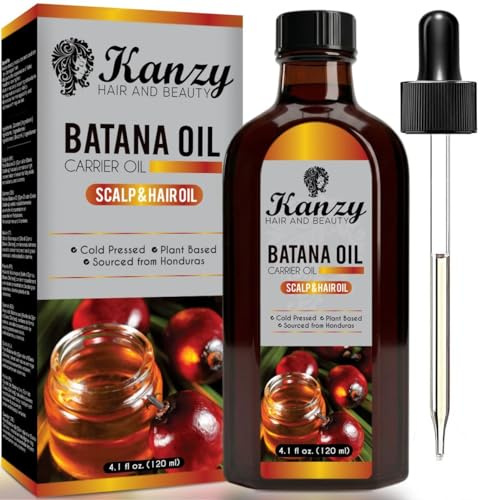 Kanzy Batana Oil 120ml, Pure Natural Hair Oil Deep Moisturizing Oil for Dry, Damaged Hair - Nourishes, Strengthens, and Softens - Suitable for All Hair Types