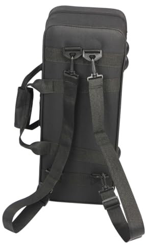 WHAMVOX Custodia per Tromba Oxford Nero Borsa Gig con Tracolle Regolabili e Due Scomparti per Accessori e Spartiti Musicali