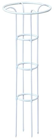 Yesbon Rankhilfe Obelisk, Garten-Obelisken, Stützen for Gurken, Erbsenrahmen,Rankhilfe Garten, Gartenspalier für Kletterpflanzen im Außenbereich,Weiß,48 * 130 cm/18.8 * 51 in