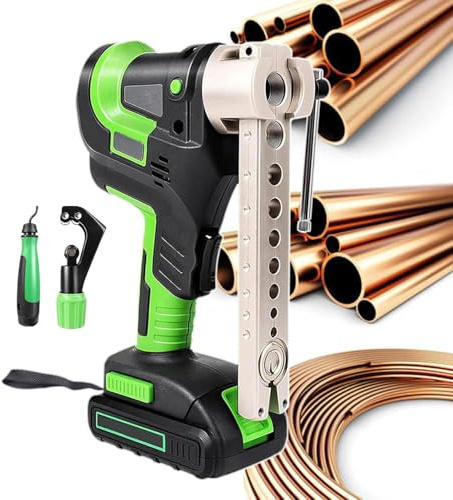Electric Tube Expander Kit with Cutter & Deburrer, 45° Eccentric Design for Efficient Freezer and Auto Repair, Rechargeable for 700 Uses