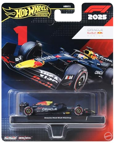 Hot Wheels Formula 1 Premium Oracle Red Bull Racing (#1) | 1:64 Die-Cast-Sammlermodell-Rennauto mit Real Riders Reifen, Metallkarosserie & -chassis, JKD83