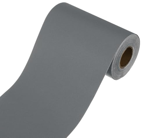 sourcing map Wallpaper Border, Peel and Stick Wallpaper Borders, 3.9 x 393 Self Adhesive Mirror Frame Trim Tape for Kitchens Decor, Bedroom Bathrooms, Gray